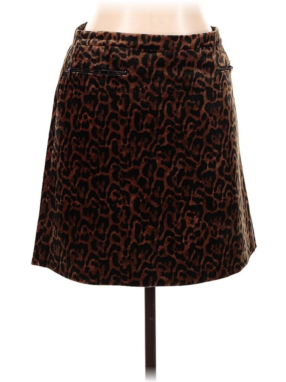 Mango Leopard Print Mini Skirt